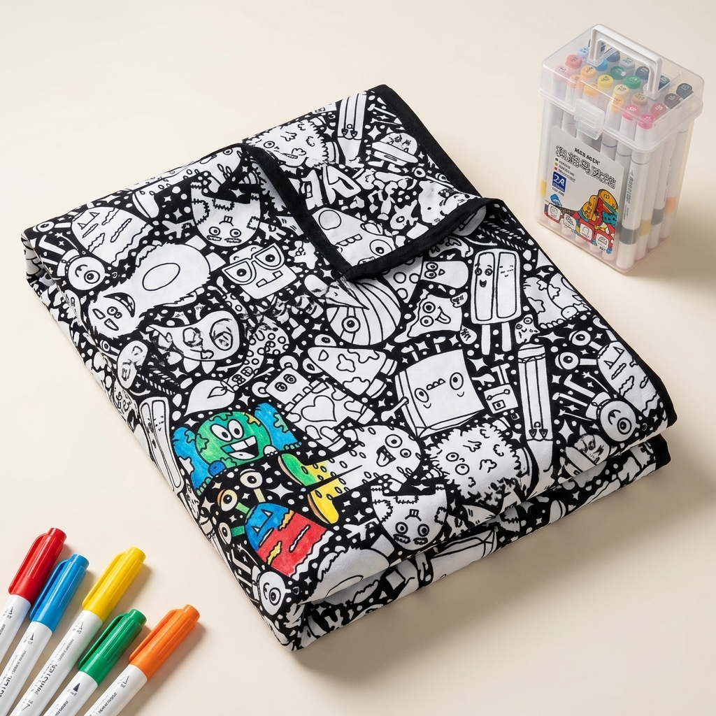 ColourBlanket™ – Washable Colouring Blanket for Kids