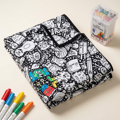 ColourBlanket™ – Washable Colouring Blanket for Kids